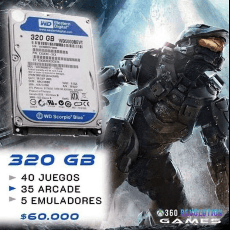 DISCOS DE 320 GB PARA XBOX 360 Tecnologia, Gamer Marblacks