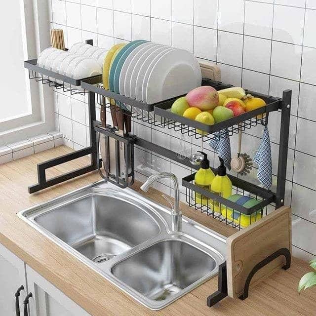 Escurridor de lavaplatos moderno -Dishrack Premium Cocina Para 1 Pozo 65 cm x 25.6 cm x 32 cm Marblacks