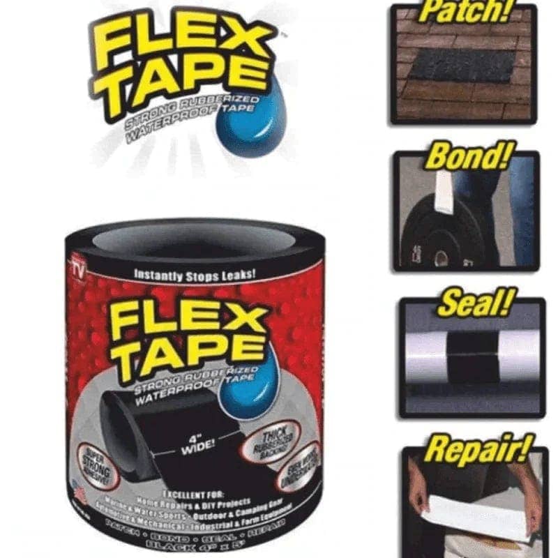 FLEX TAPE (CINTA FLEXIBLE E IMPERMEABLE DE GOMA) 2 ROLLOS X 29.900 MEGA OFERTA 🔥 Marblacks