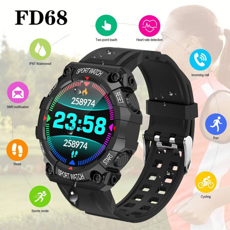 RELOJ INTELIGENTE FD68 NEGRO