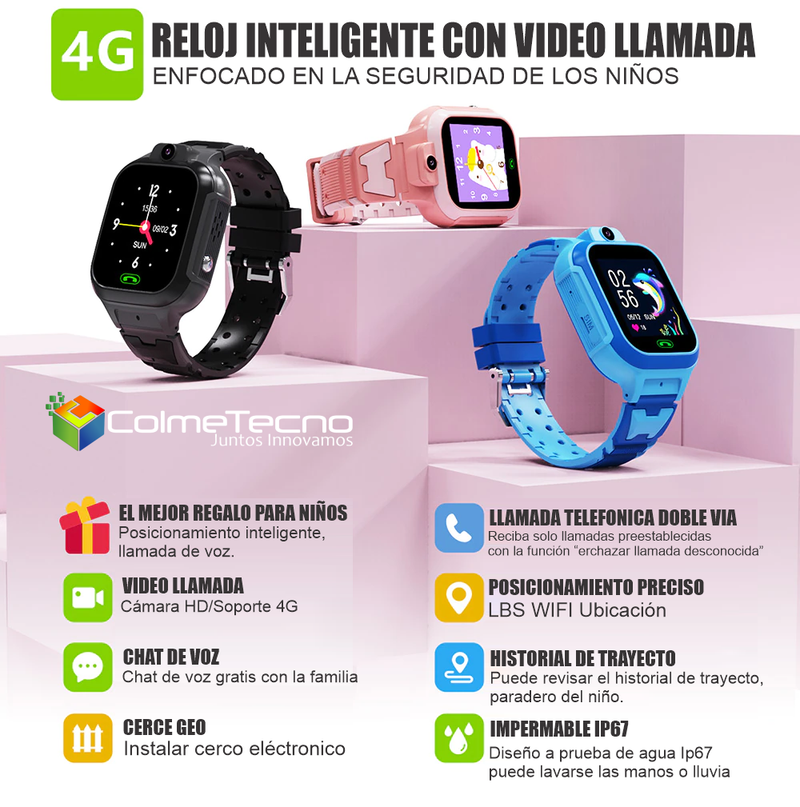 Smartwatch 4G Niños GPS T20 Homologado