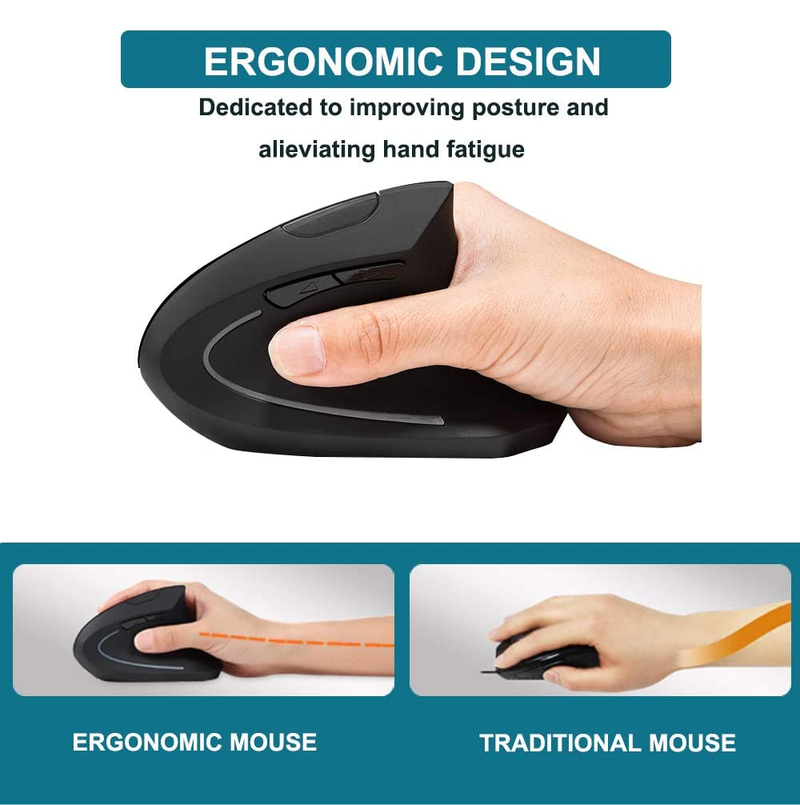 Mouse Ergonomico Vertical Inalambrico