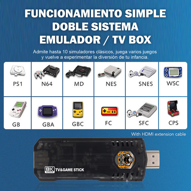 Emulador de Juegos GAME BOX 8K + Android