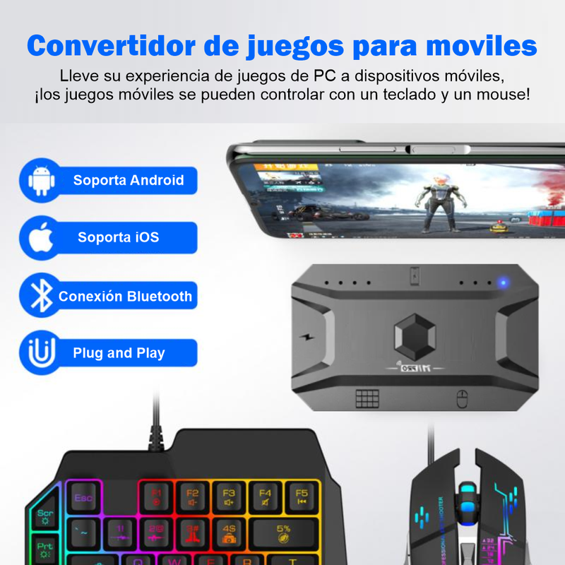 Combo Gamer Para Celular Rgb 3en1 G98