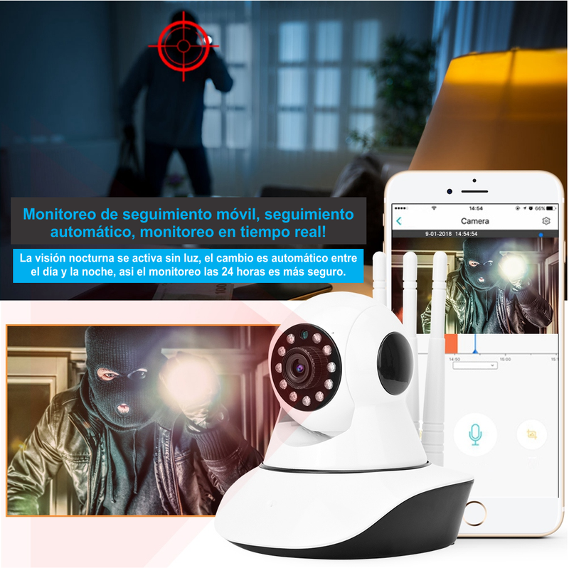 Cámara De Seguridad Robótica HD 360°