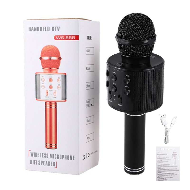 Micrófono Karaoke Parlante BT Ws-858