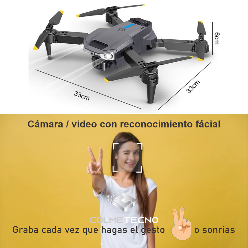 Drone Plegable Fpv Cámara Hd Wifi E90