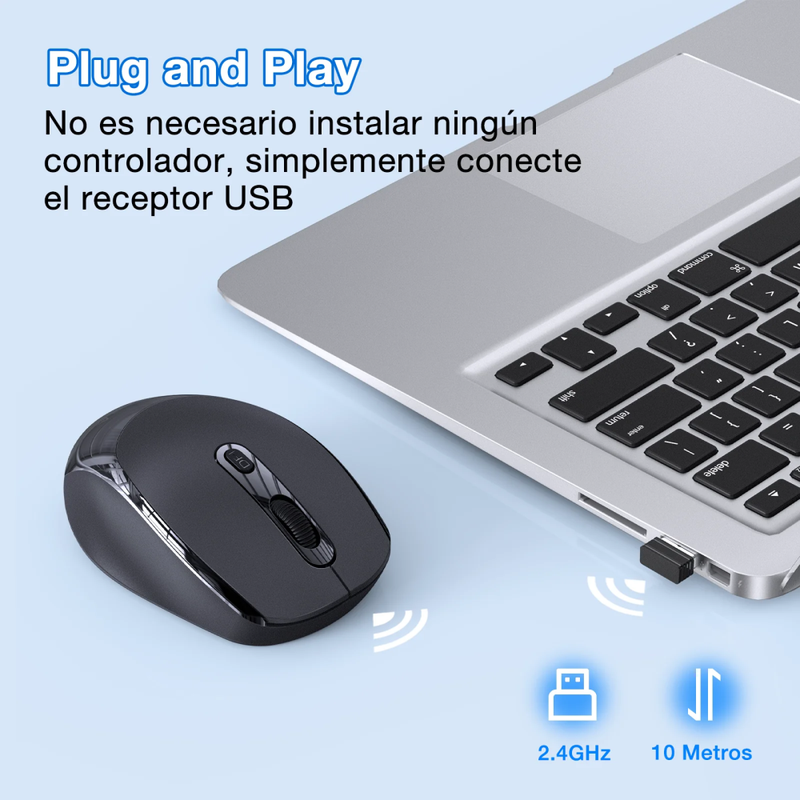 1hora Mouse Inalambrico Receptor Usb Rat