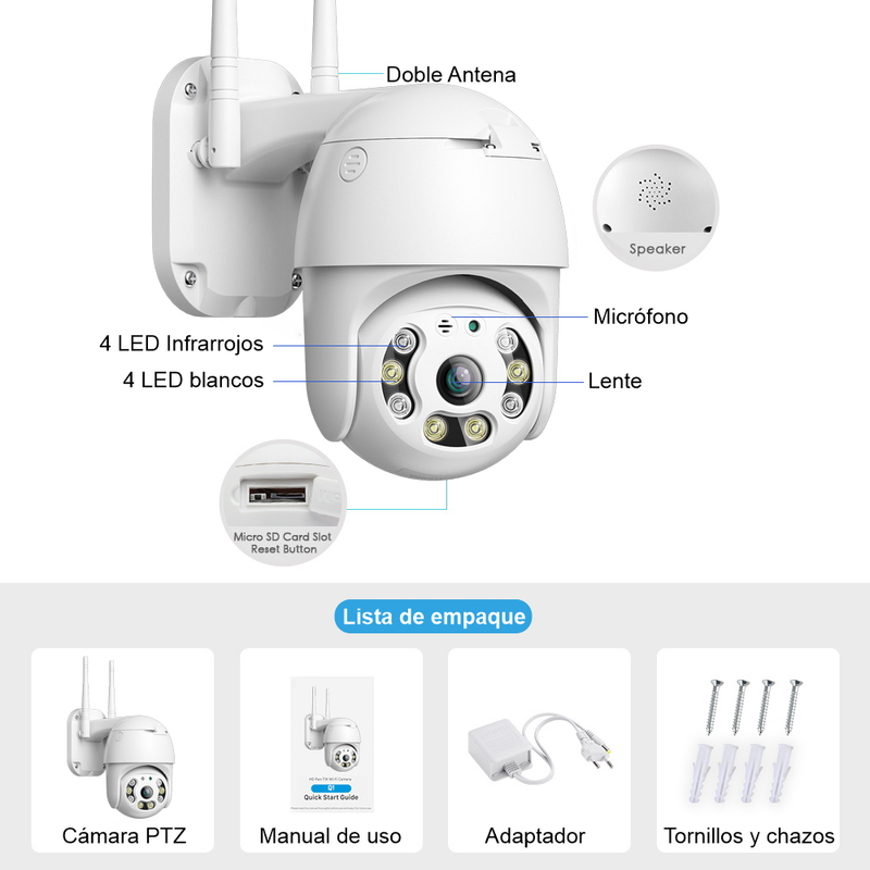 Cámara De Seguridad Ip Domo Ptz Yoosee