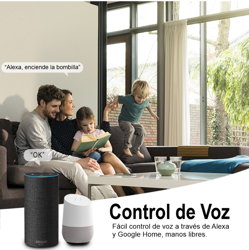 Interruptor Wifi Tactil Alexa Home 2Vias