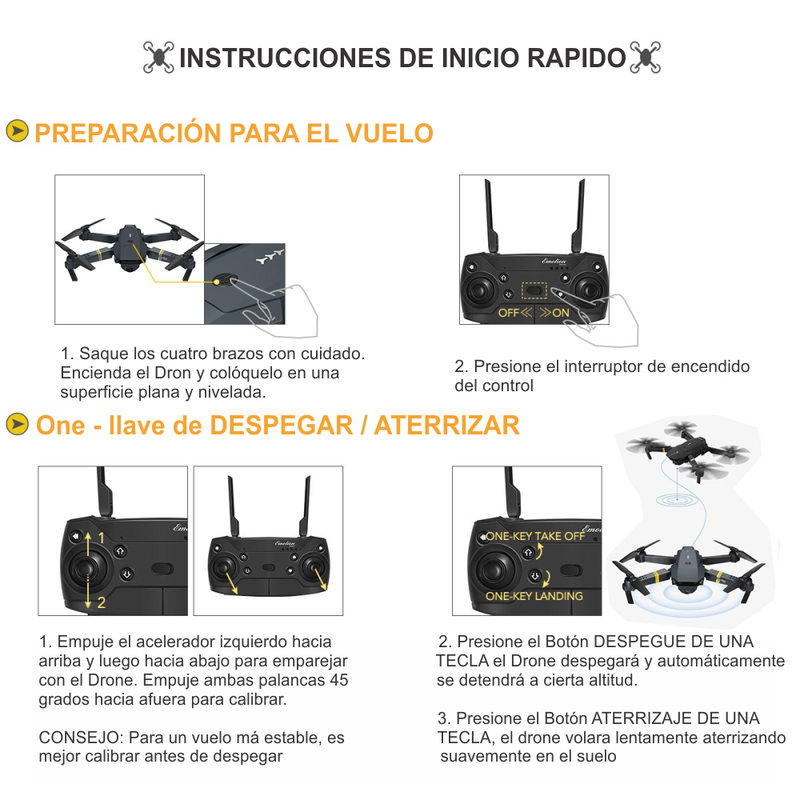 Drone Plegable Fpv Cámara Hd Wifi E90