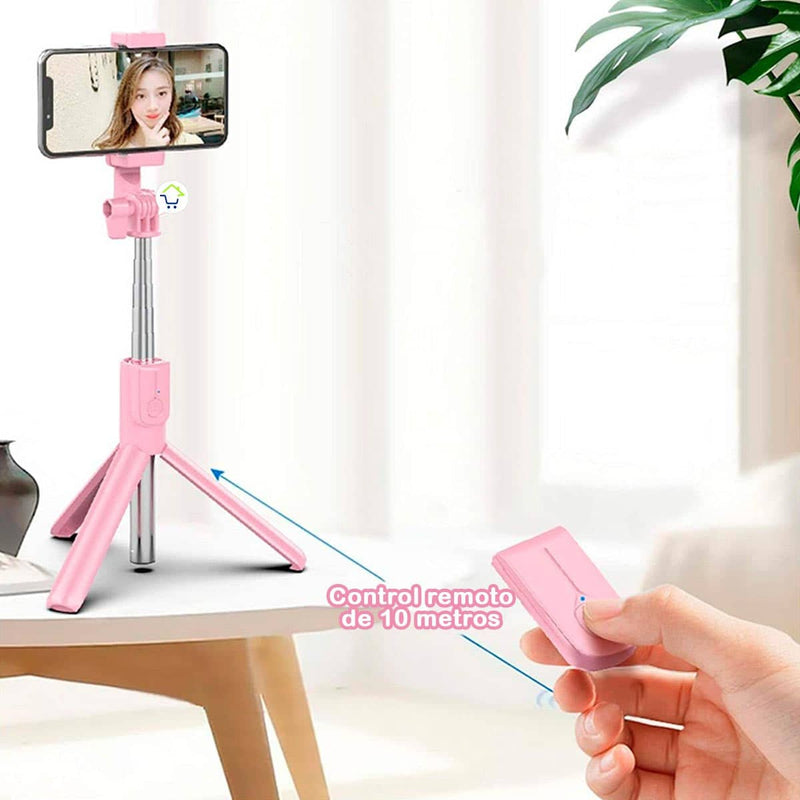 Trípode Selfie Stick Aro Luz LED Celular